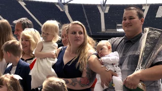 Taufe im Eintracht-Stadion - Jennifer und die Zieglers