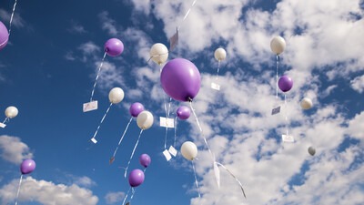 Ein Luftballon überwindet Grenzen