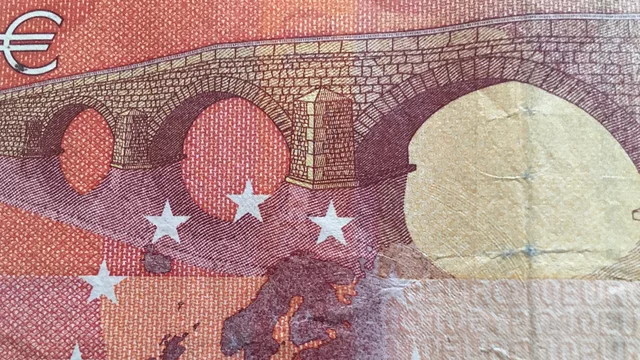 Ausschnitt eines Zehn Euro Scheins