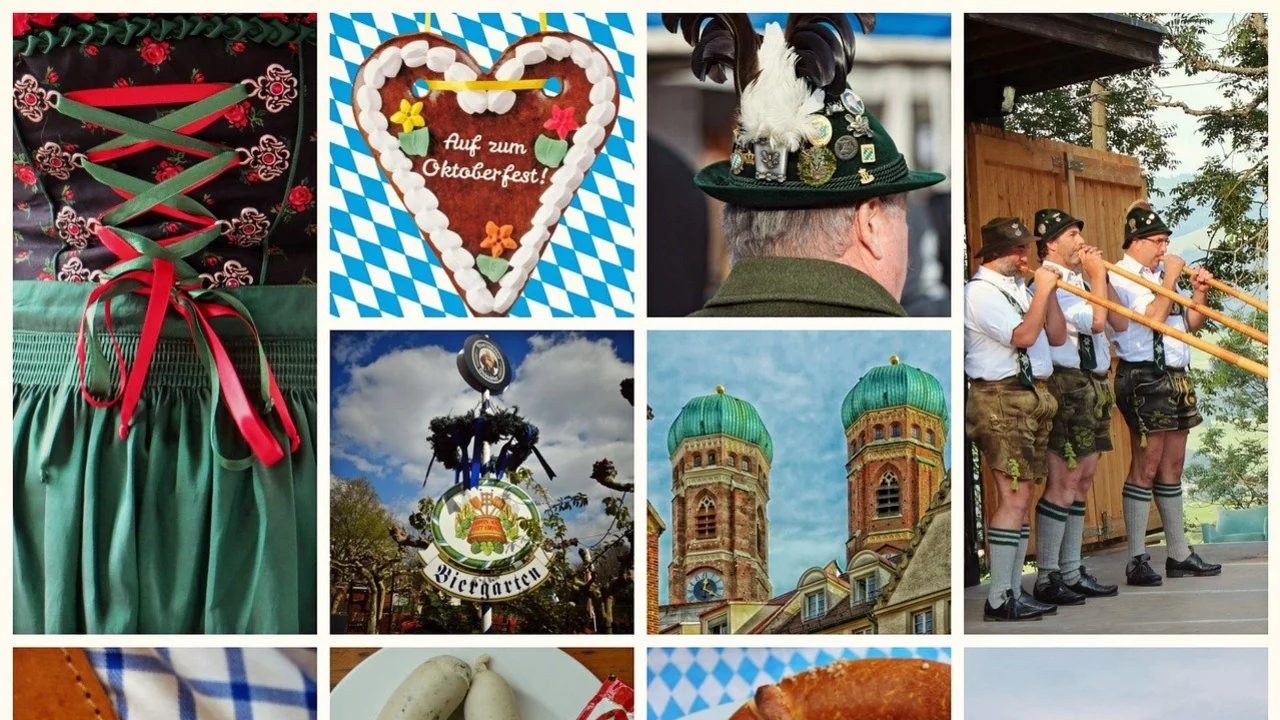 Collage mit Bildern von München
