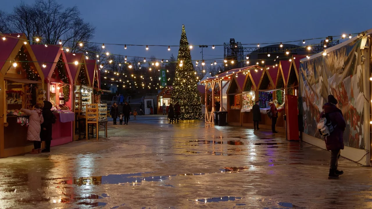 Auf dem Weg zum Weihnachtsmarkt.