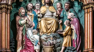 Die vier Brote und zwei Fische vom See Genezareth