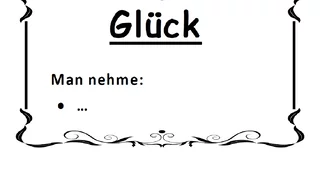 Ein Rezept für Glück